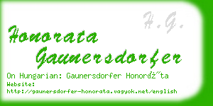 honorata gaunersdorfer business card